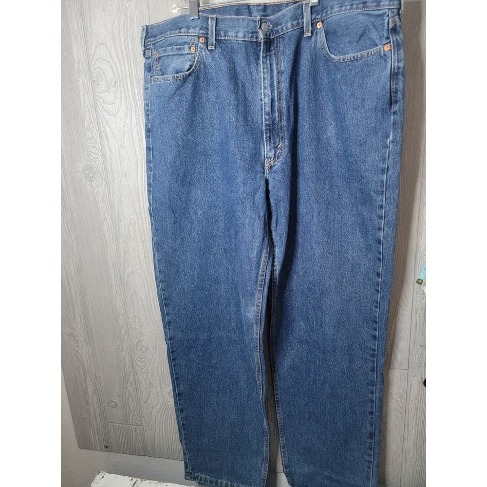Levis 550 Relaxed Fit Jeans Mens 42x34 Blue Medium Wash Tapered Leg Denim 42x34